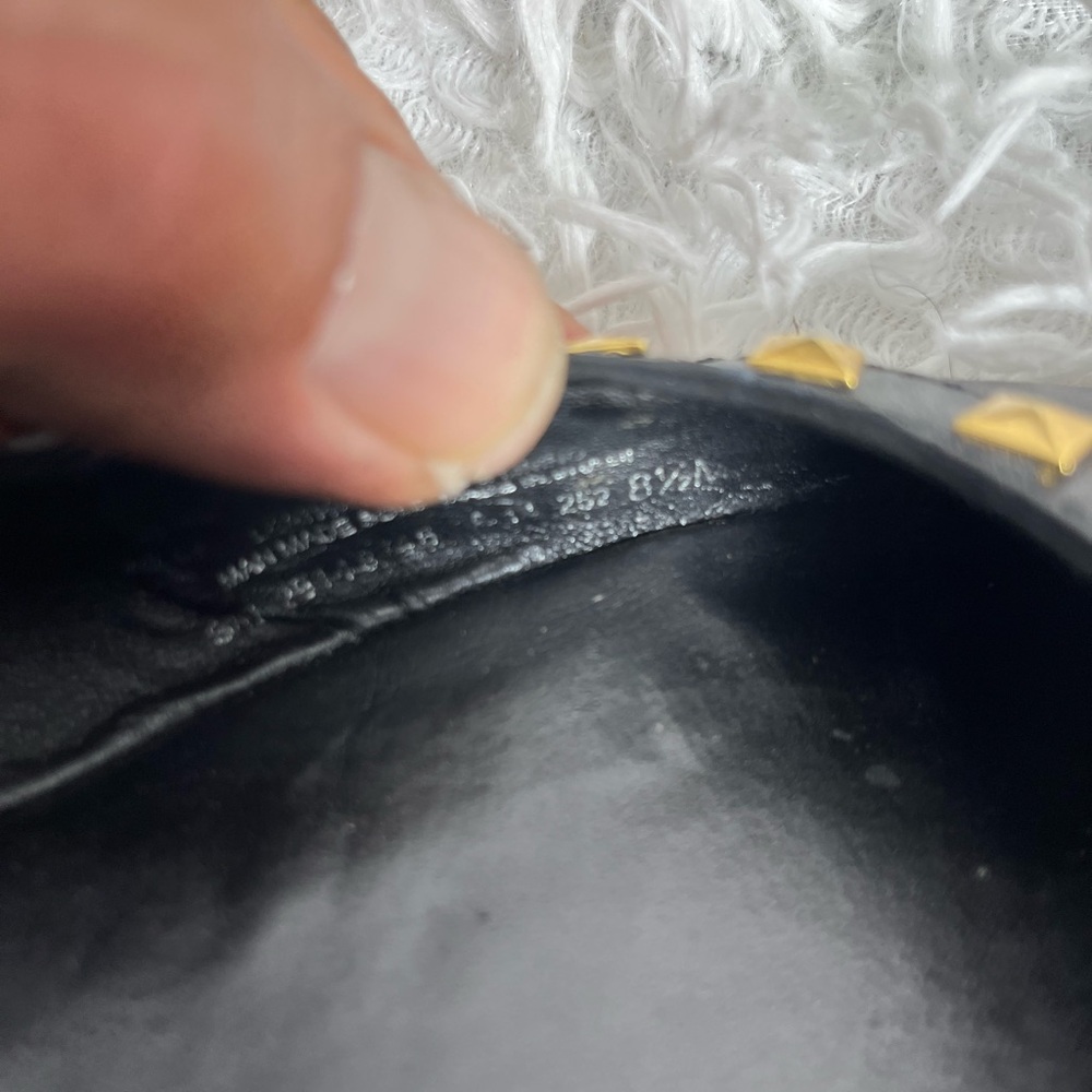 Tory Burch Black Flats Dale Gold Studs Flats - Picture 11 of 11